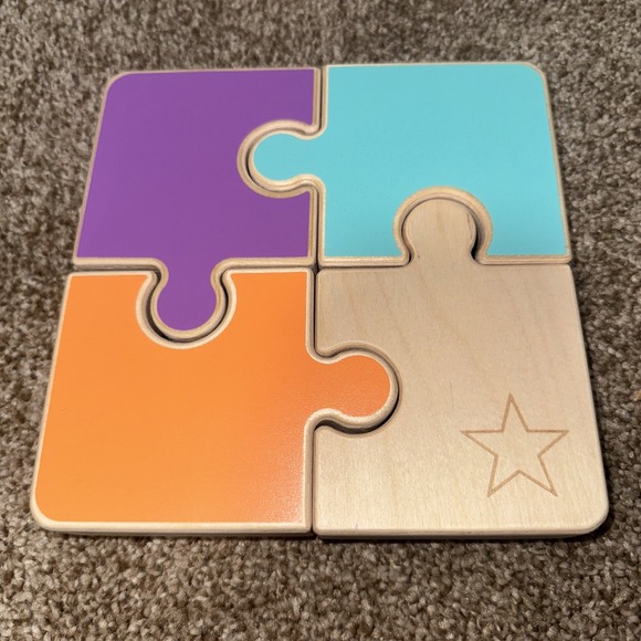 LOVEVERY | Chunky Wooden Jigsaw Puzzle |  The Companion Play Kit | 22-24 Month - Picture 2 of 2